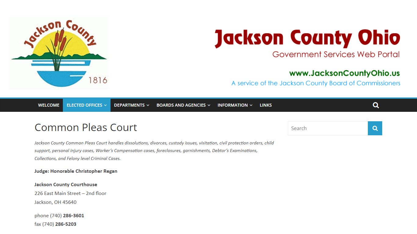 Common Pleas Court - Jackson County, Ohio
