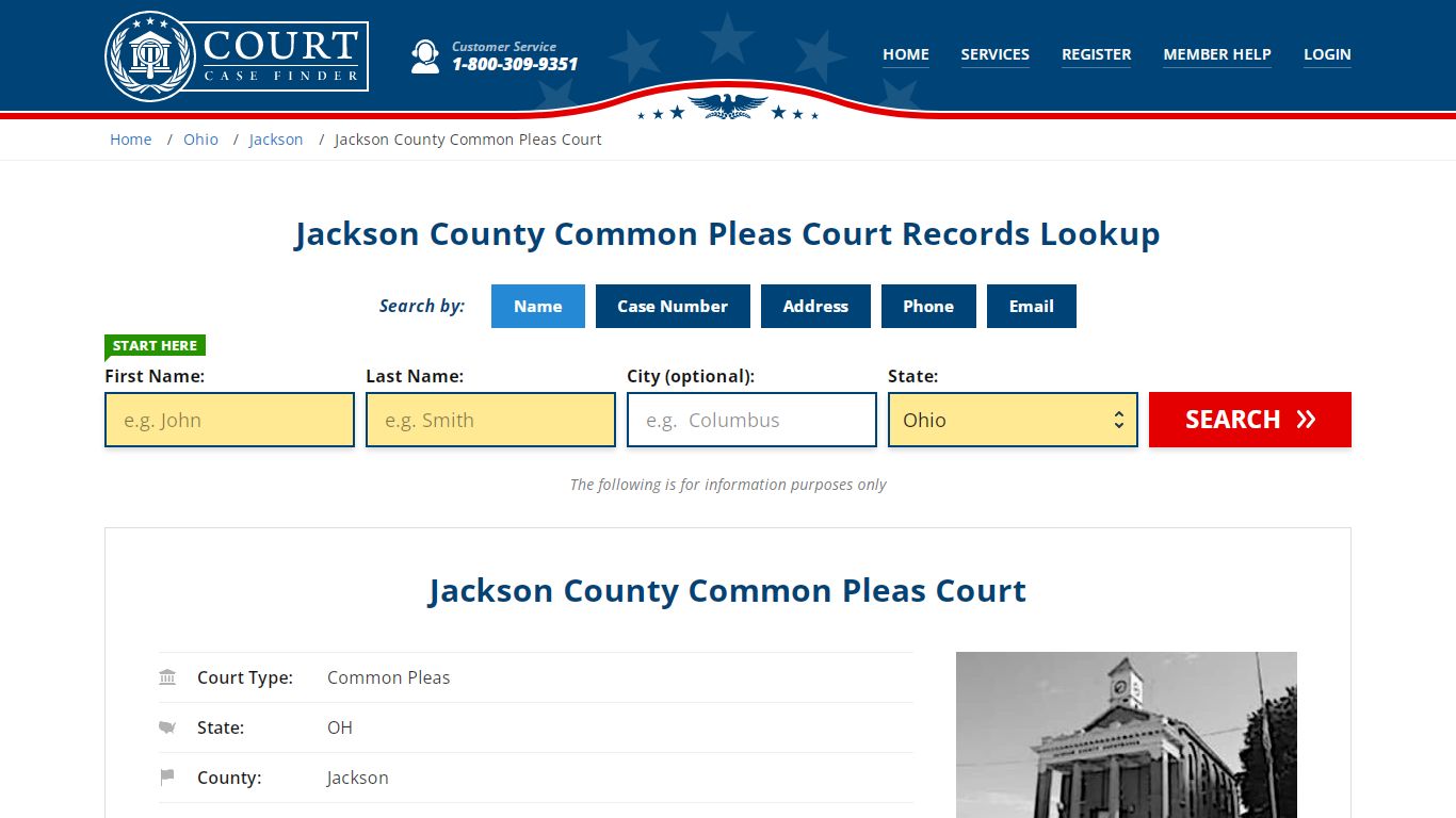 Jackson County Common Pleas Court Records Lookup